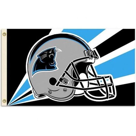 FREMONT DIE INC Fremont Die 94228B 3 ft. X 5 ft. Carolina Panthers Flag with Grommetts 94228B